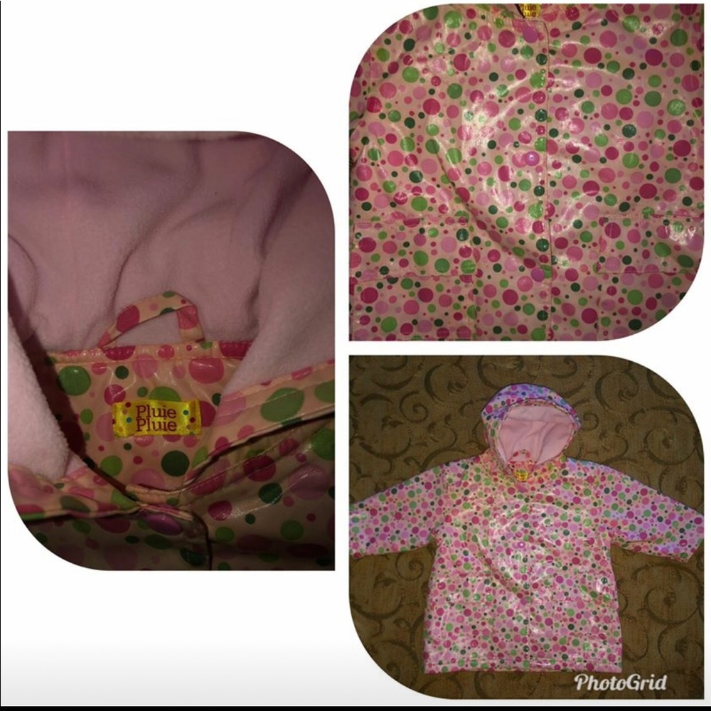 Pluie Pluie size 18/24 M Lined Raincoat in Pink